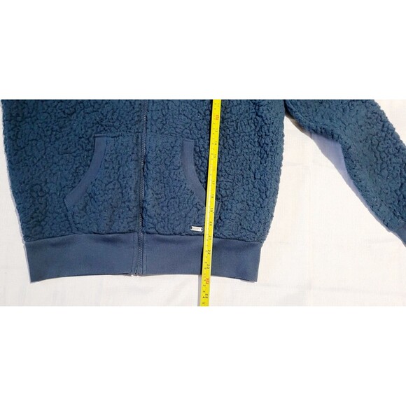 Mark New York Women's Size M Top Hoodie Faux Fur Sweater Blue - Picture 5 of 6